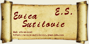 Evica Šutilović vizit kartica